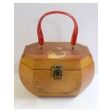 Vintage Wooden Octagon Travel Case