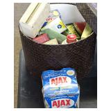 Basket of Assorted Vinyage Household and Personal Care Products