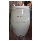 Stoneware Ice Water Dispenser with Lid