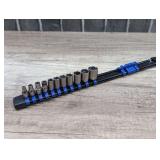 CRAFTSMAN 1/4-IN DRIVE SAE SOCKET SET WITH RAIL ORGANIZER