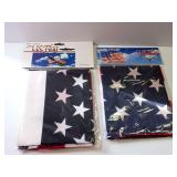 Two US Flags, 3ft x 5ft Polyester