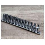 STANLEY 1/4-IN DRIVE SAE SOCKET SET WITH RAIL ORGANIZER