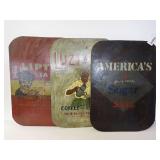 Collection of Lipton Tea, Luzianne Coffee, and America