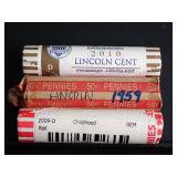 1959, 2010-D & 2009-D CHILDHOOD LINCOLN CENT ROLLS