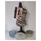 Jewelry Holder with Decorative Glass Containers