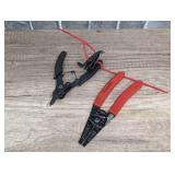 PITTSBURGH SMALL GAUGE WIRING TOOL AND REVERSIBLE C-CLIP PLIERS WITH MULTIPLE ANGLE ADAPTERS