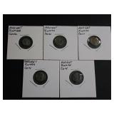 (5) VERY OLD (NOTED AS ANCIENT) ROMAN COINS