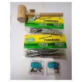 Fishing Lures, Sinkers and Tsunami Wooden Mallet