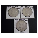 (3) 1976 BICENTENNIAL IKE DOLLAR COINS