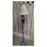Floor Lamp with Leaf Pattern Shade