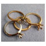 (4) 18k GOLD RINGS - See description.