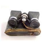 Wuest 3X Coated Opera Glasses With Case Made in Japan