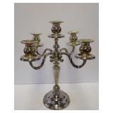 Silver-Plated Five-Candle Candelabra