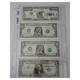 (1) SERIES 1957 $1 SILVER CERTIFICATE, (2) ANGEL SERIES $1 NOTES & (1) $1,000,000 NOVELTY NOTE