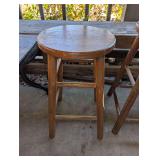 VINTAGE SOLID WOOD STOOL