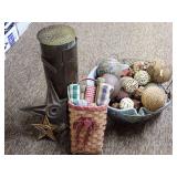 Decorative Home Accent Collection including Cast Metal Stars