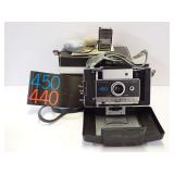 Polaroid Land Camera Automatic 450 w/ Case, Self Timer, Flash & Manual