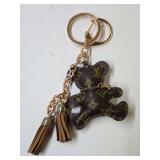 Designer Inspired Teddy Bear Keychain with Tassels