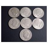 (7) IKE DOLLAR COINS