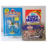 Carousel Horse, Dragster & 1985 Topps Baseball Cards