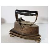 Vintage Pressing Iron with Stand