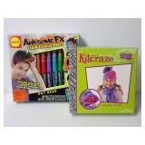ALEX Awesome FX Hair Chalk Pens and Kitcraze Crochet Hat & Scarf Kit