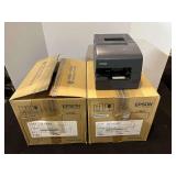 Epson receipt printers, set of two, working condition unknown, see pictures for details.