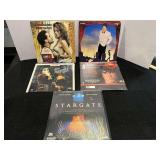 Laser movie discs, set of five, assorted titles, see pictures for details.