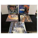 Laser movie discs, set of five, assorted titles, see pictures for details.