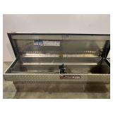 Weather Guard Diamond plate side mount toolbox, see pictures for details.