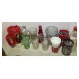 Coca-Cola glassware and memorabilia, approximately 12 pieces, see pictures for details.