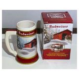Budweiser 40th anniversary edition holiday stein, comes with the original box, see pictures for details.