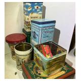 Assorted collectible tins, see pictures for details.