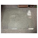 Tempered glass chair mat, 36”x 46”, comes in original box, see pictures for details.