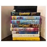VHS tapes, assorted titles, approximately 10, see pictures for details.