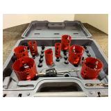 Diablo Plumbers Hole Saw set with carrying case, unsure if all pieces are there, please inspect, see pictures for details.