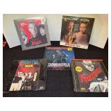 Laser movie discs, set of five, assorted titles, see pictures for details.