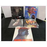 Laser movie discs, set of five, assorted titles, see pictures for details.