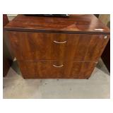 Wood look, 2 drawer hanging file cabinet, see pictures for details.