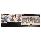 Promotional tin signs, approximately 15, see pictures for details.