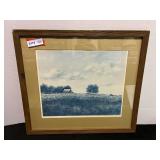 Framed, matted, signed and numbered landscape print from K Miller, see pictures for details.
