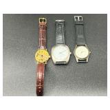 Fashion watches, three pieces, includes a mechanical skeleton watch, see pictures for details.
