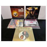 Laser movie discs, set of five, assorted titles, see pictures for details.