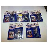 Starting lineup baseball action figures, still in unopened packages, set of five, see pictures for details.