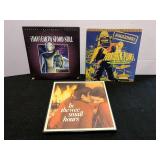 Laser movie discs, set of two with assorted titles, also includes a six L P album volume set, see pictures for details.