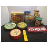 Assorted collectible tins, see pictures for details.