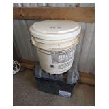 WIRE BASKET AND CONTENTS INCLUDING MULTIPLE ROLLS OF ELECTRICAL TAPE, ROPE, PLUMBING FITTINGS, ROLL OF WIRE WRAP, AND MORE