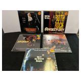 Laser movie discs, set of five, assorted titles, see pictures for details.