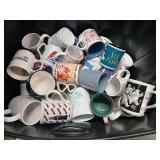 Large assortment of decorative coffee mugs, see pictures for details.