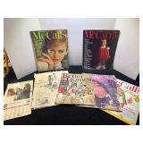 Vintage Mccall’s, Better Homes & Gardens, and Ladies Home Journal magazines, approximately six pieces, see pictures for details.